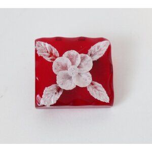 Vintage Lucite Flower Brooch 1970's